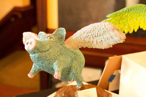Papier mache pig, When Pigs Fly, by Phillip Bell
